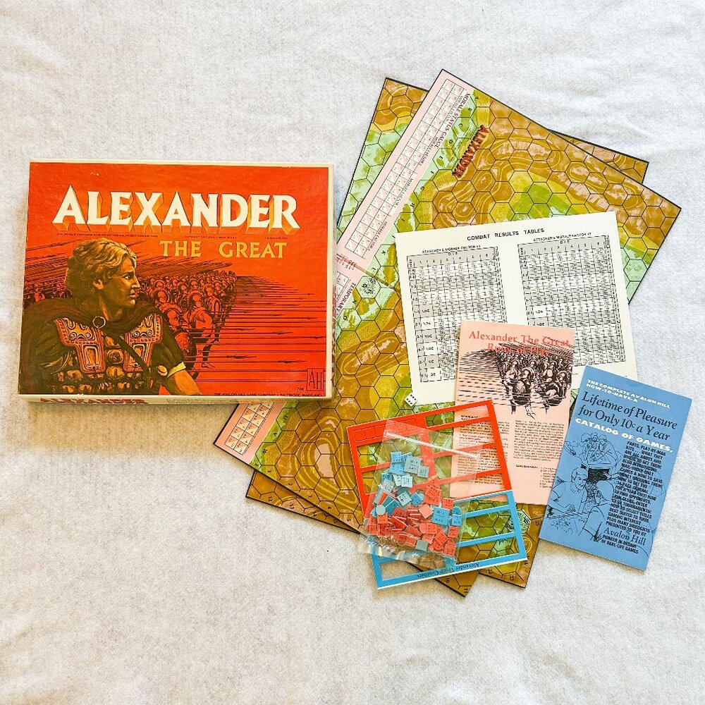 Avalon Hill Alexander The Great 1974 Board Game- 1 Pc. Missing, See Description